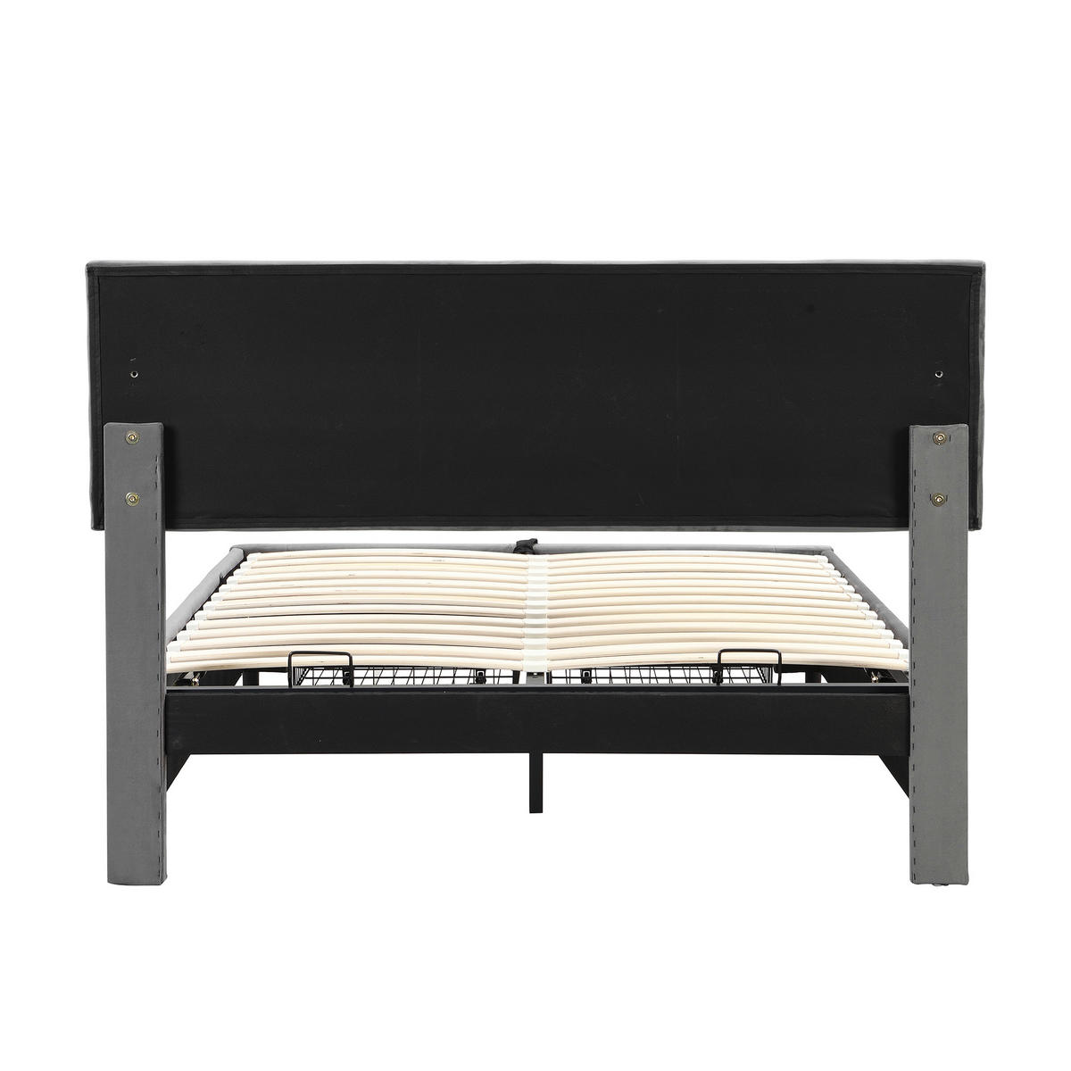 POLSTERBETT 140x190 Lattenrost 2 Schubladen Stauraum Velours Grau - Grau, Textil (140/190cm) - FLIEKS