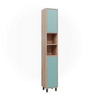 BADSCHRANK Agasta Mintgrün 30 x 190.3 cm - Mintgrün, Holzwerkstoff (30/190.3/28cm) - Vicco