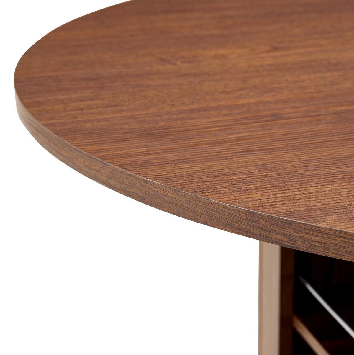ESSTISCH 100/76 cm Walnuss aus MDF mit offenen Stauraumfächern - Walnussfarben, Holzwerkstoff (100/100/76cm) - OKMYHOME