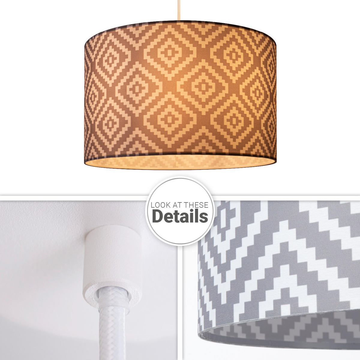 PENDELLEUCHTE Hugo Pd1 Stl 400 - Weiß, Metall (45.5/45.5/27cm) - Paco Home