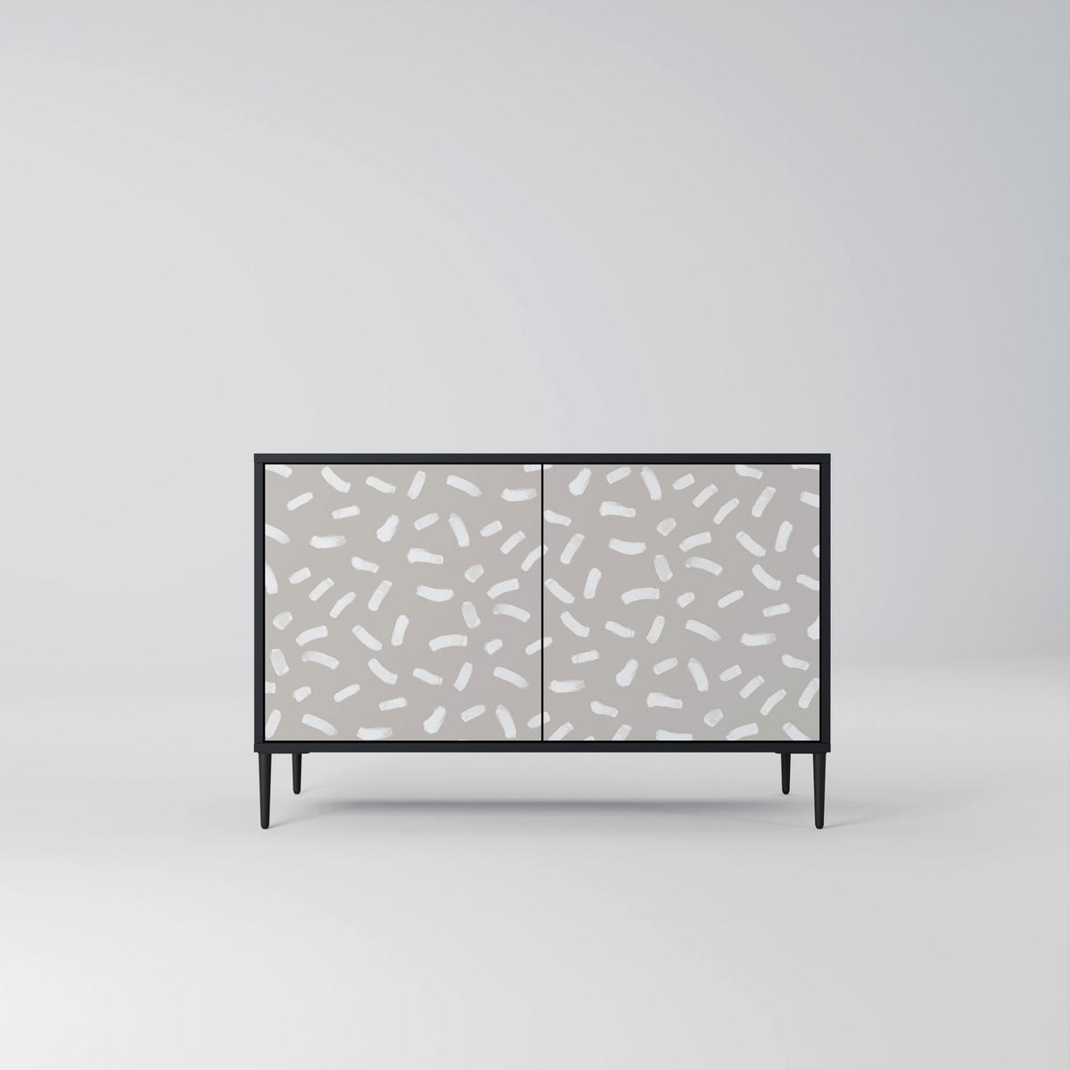 SIDEBOARD PASSING SECONDS, Eicheneffekt, 111x42x77,5 cm, 2 Türen - Eichefarben/Buchefarben, Holzwerkstoff/Buchenholz (111/77.5/42cm) - SpaceRebels