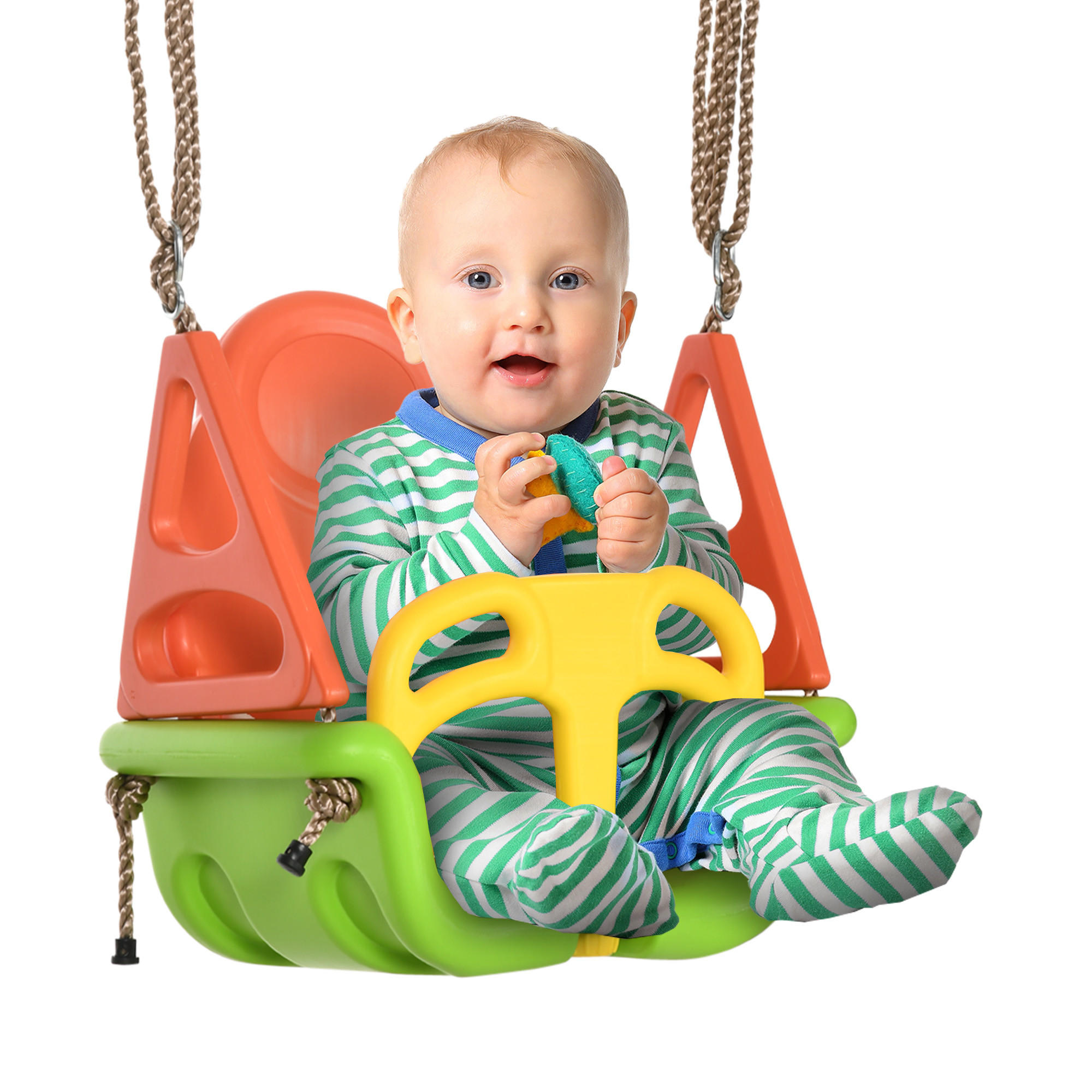 KINDERSCHAUKEL - Multicolor, Kunststoff (34/48cm) - Outsunny