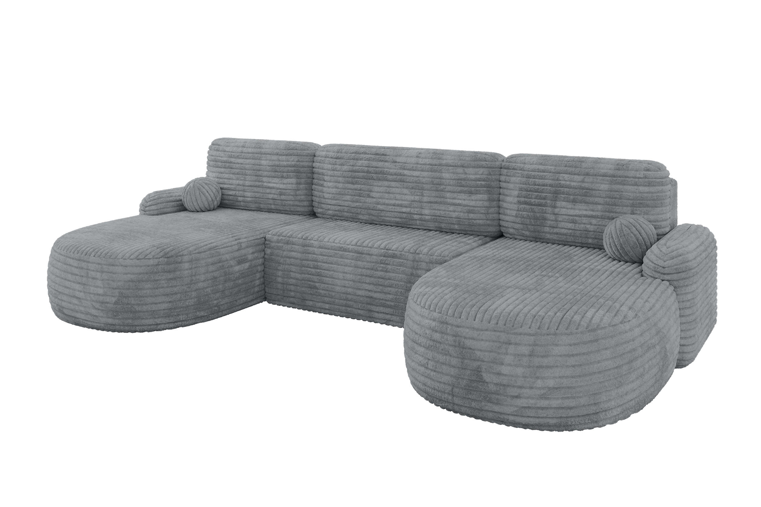 Altdecor Wohnlandschaft Dunkelgrau 335x89x172 cm