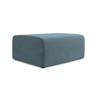 POUF Strukturstoff Stoff Blau - Blau/Schwarz, Kunststoff/Textil (90/80/60cm) - Makamii