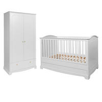 POKOJ PRO MIMINKO 2DÍLNÝ Royal Bílá - bílá, kompozitní dřevo (78/97/149cm) - Petits-meubles