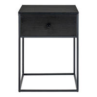 BEISTELLTISCH Vita Stahl, MDF Schwarz - Schwarz, Holzwerkstoff (40/40/55cm) - tinkaro