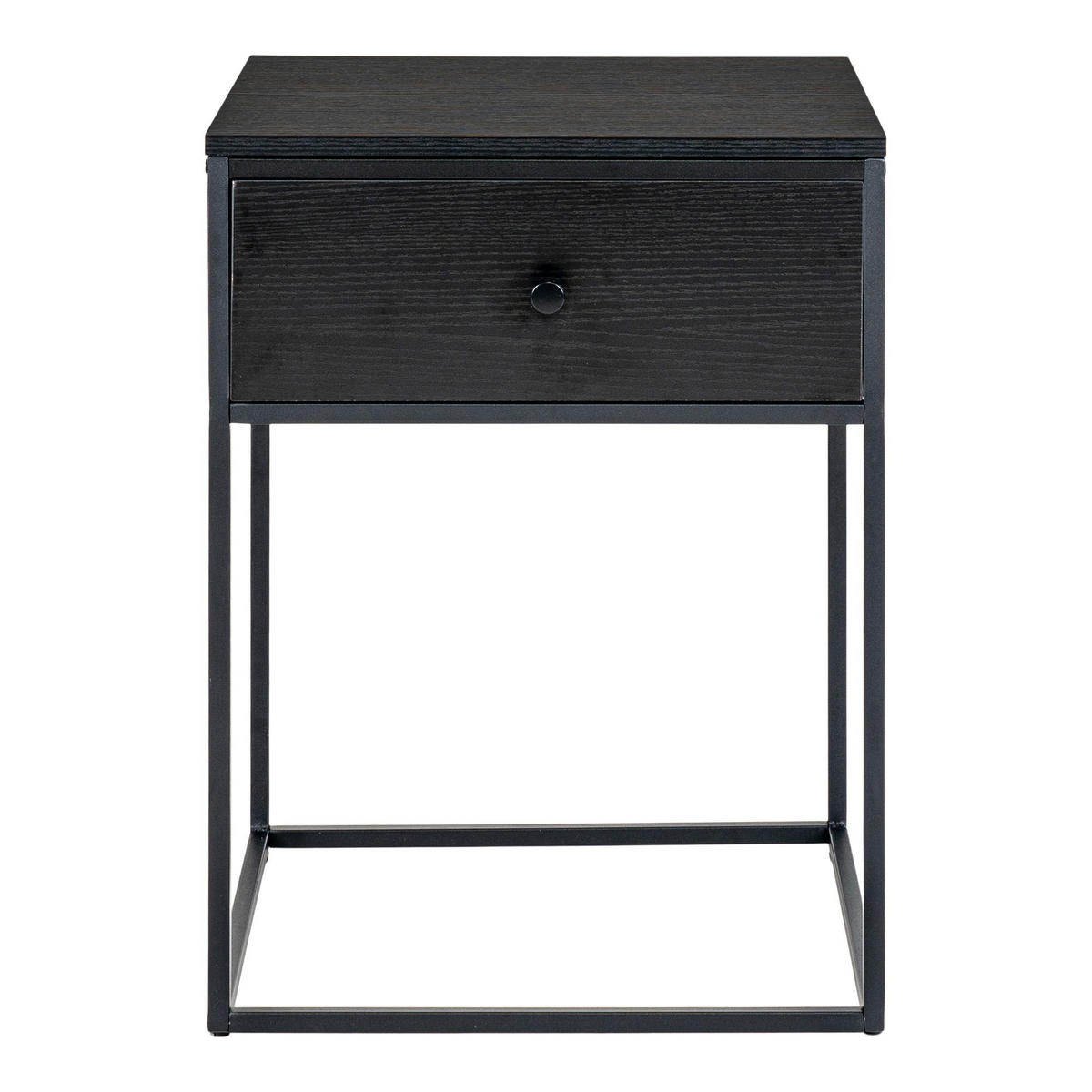 BEISTELLTISCH Vita Stahl, MDF Schwarz - Schwarz, Holzwerkstoff (40/40/55cm) - tinkaro