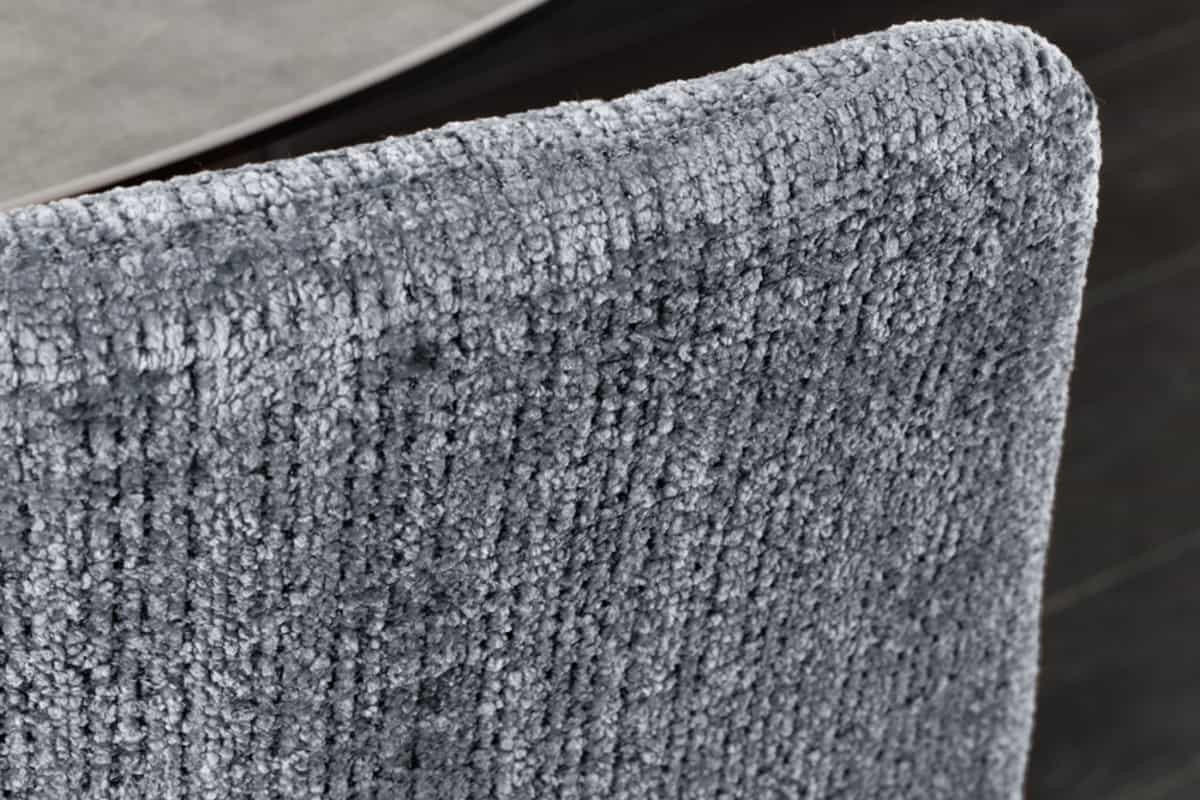 STUHL TRES CHIC Chenille Grau 88 cm - Schwarz/Grau, Textil/Metall (44/88/52cm) - riess-ambiente