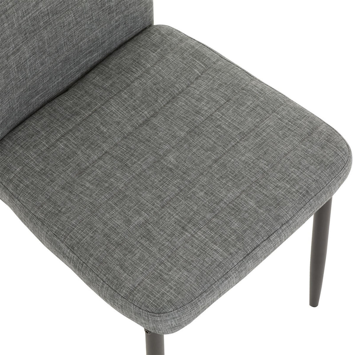 ESSZIMMERSTUHL NATHALIE 4ER-SET - Schwarz/Grau, Textil (43/100/50cm) - IDIMEX