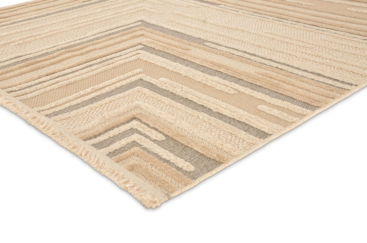 STRUKTURTEPPICH Indigo Creme/Beige 160x230 cm - Multicolor, Textil (160/230cm) - Vercai Rugs