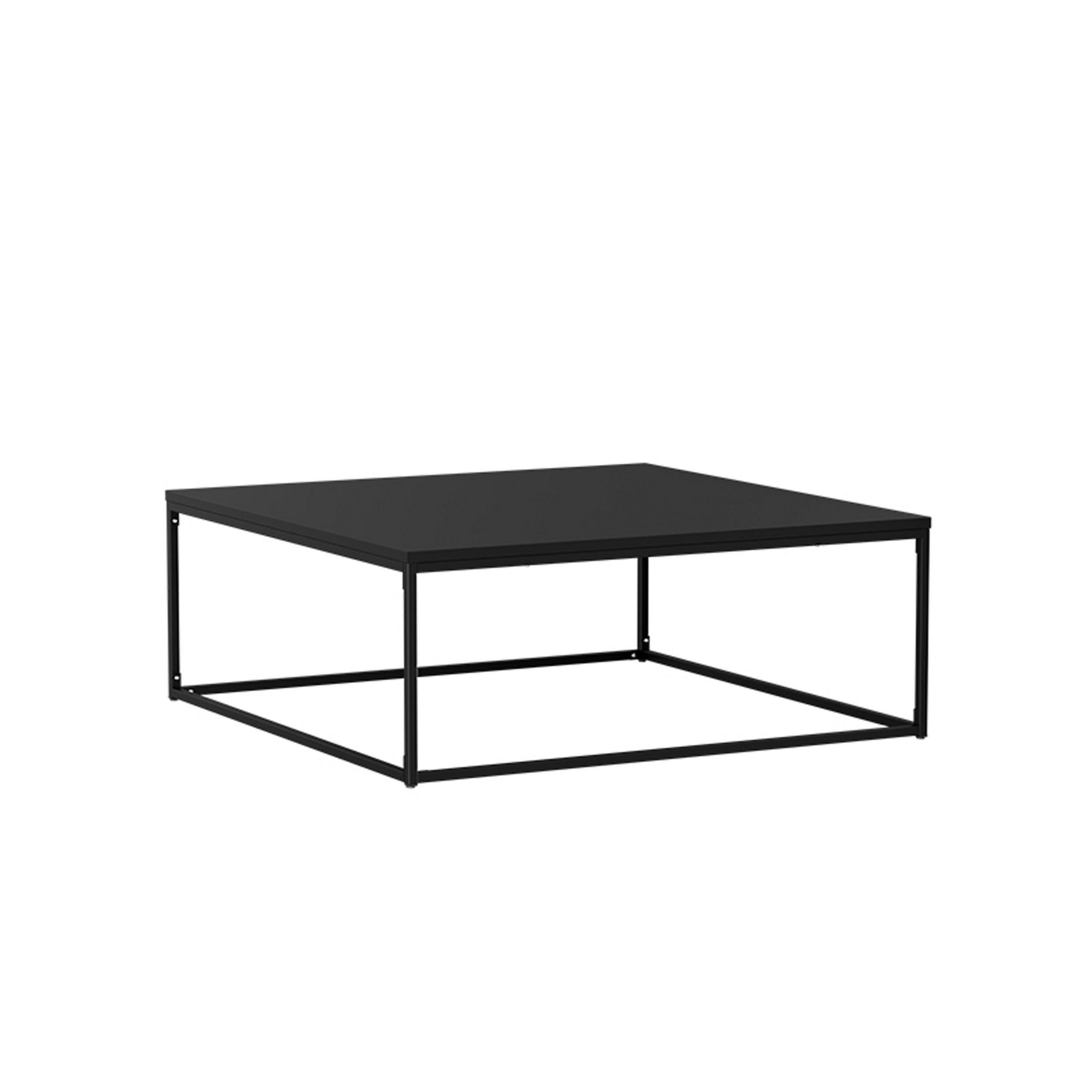 COUCHTISCH 120 cm, Schwarz - Schwarz, Metall (90/90/35cm) - Oviala