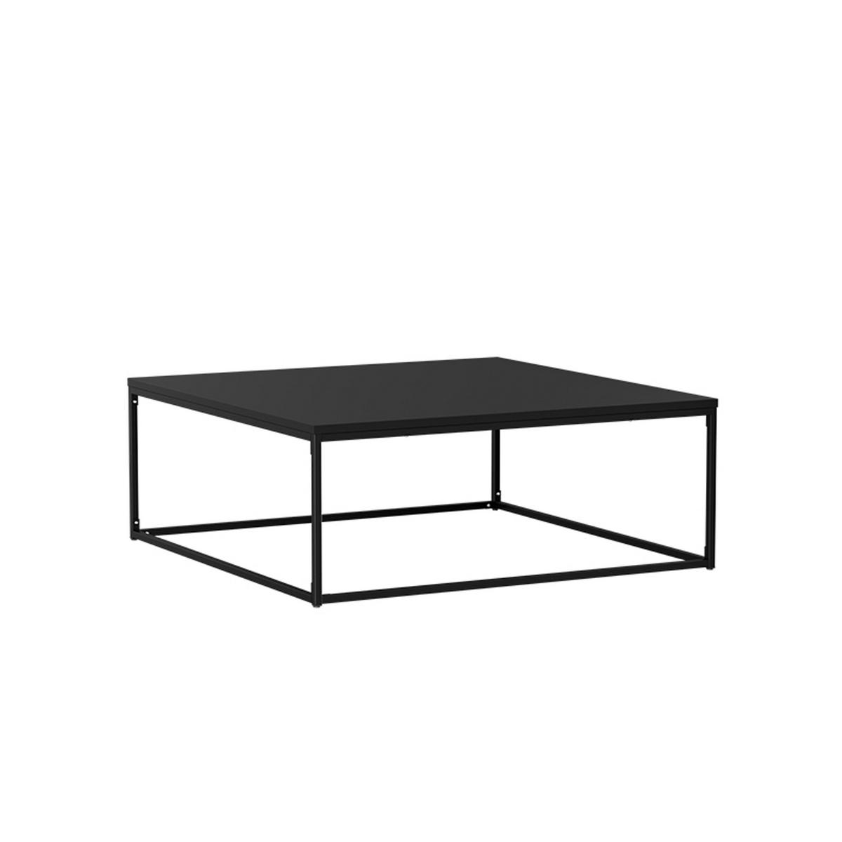 COUCHTISCH 120 cm, Schwarz - Schwarz, Metall (90/90/35cm) - Oviala