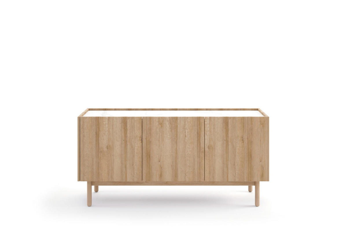 SIDEBOARD BEIGE - Beige, Holzwerkstoff (144/68/37cm) - FURNLUX