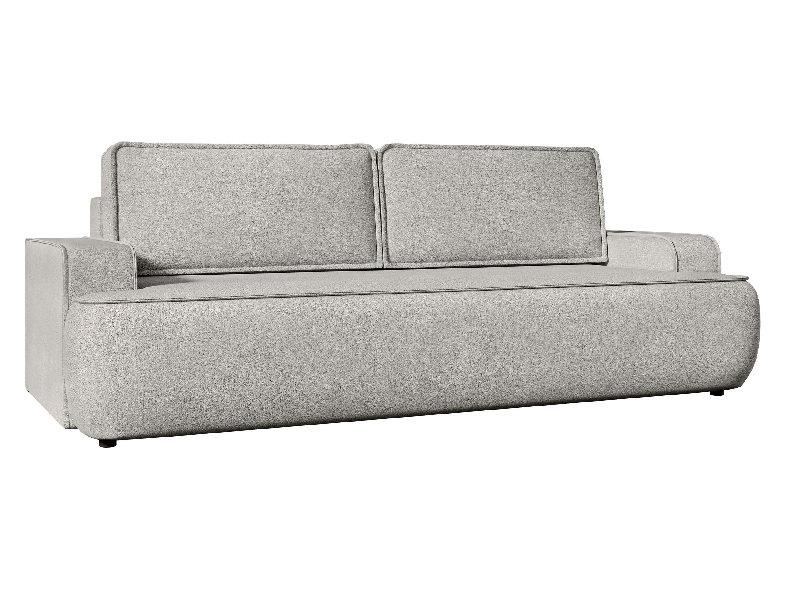 SCHLAFSOFA Mono - Hellgrau/Schwarz, Holz/Kunststoff (248/94/110cm) - MIRJAN24