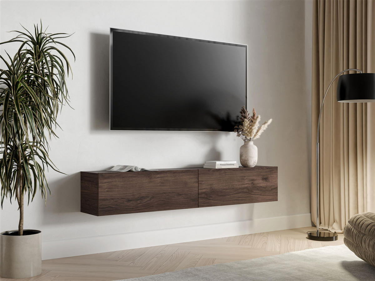 TV-LOWBOARD Govi 180 - Nussbaumfarben, Holzwerkstoff (180/32/32cm) - MIRJAN24