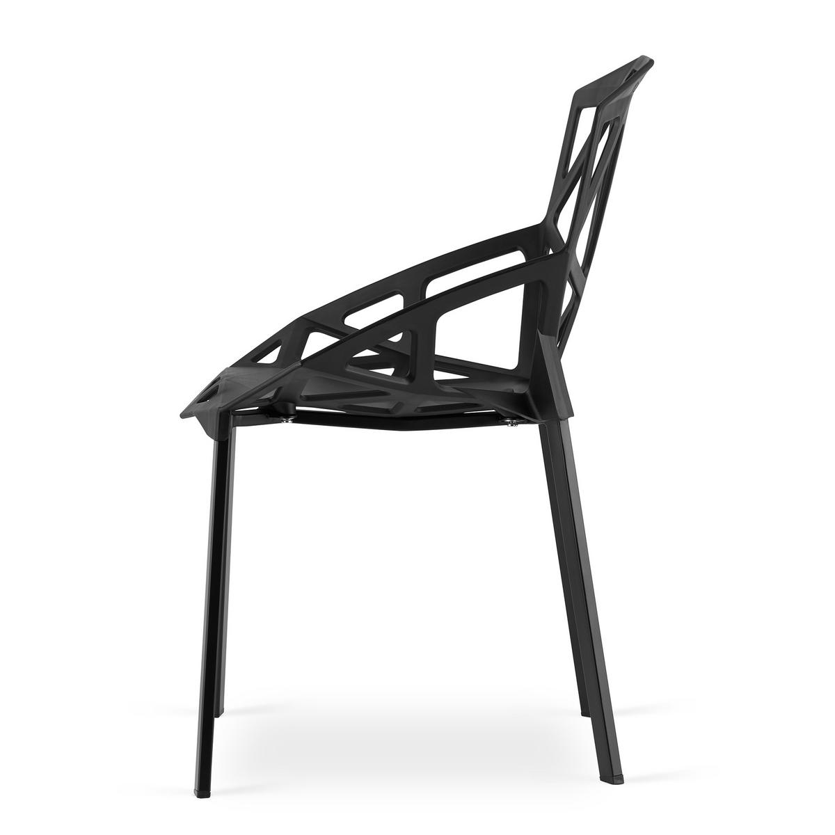 ESSZIMMERSTUHL Espen (4er-Set) - Schwarz, Kunststoff/Metall (54/80/50cm) - Home Collective