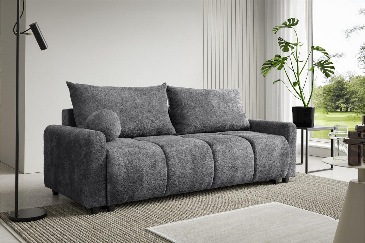 SCHLAFSOFA Giana - Grau, Holzwerkstoff/Textil (230/100/100cm) - Fun Möbel