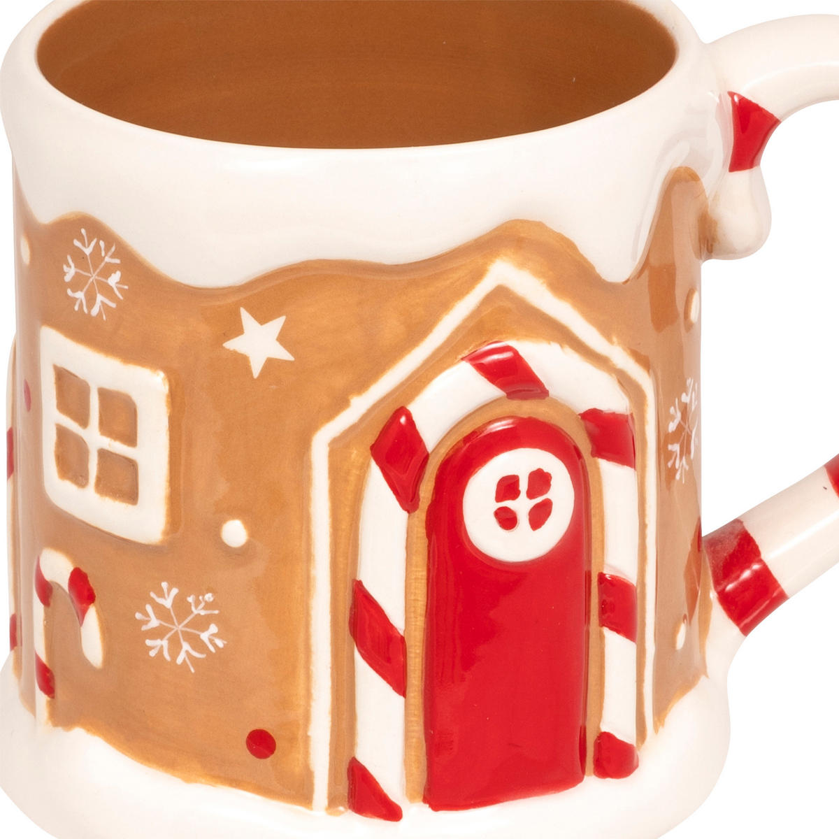 WEIHNACHTSBECHER Lebkuchenhaus 500 ml - Braun, Stein (500L) - Atmosphera Createur d´interieur