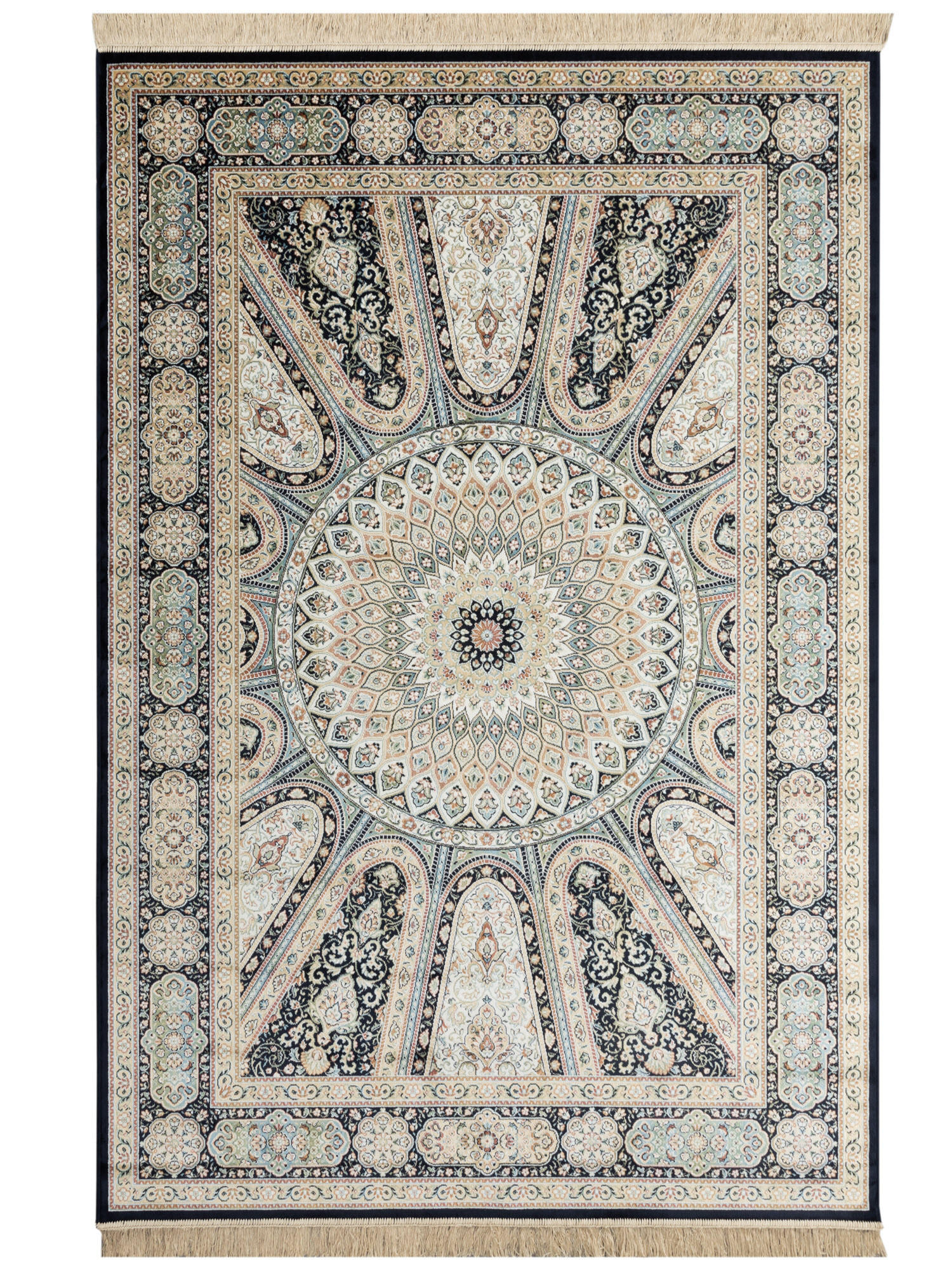 ORIENTTEPPICH 195/300 cm Riad Ghom - Schwarz, Textil (195/300cm) - Steffensmeier