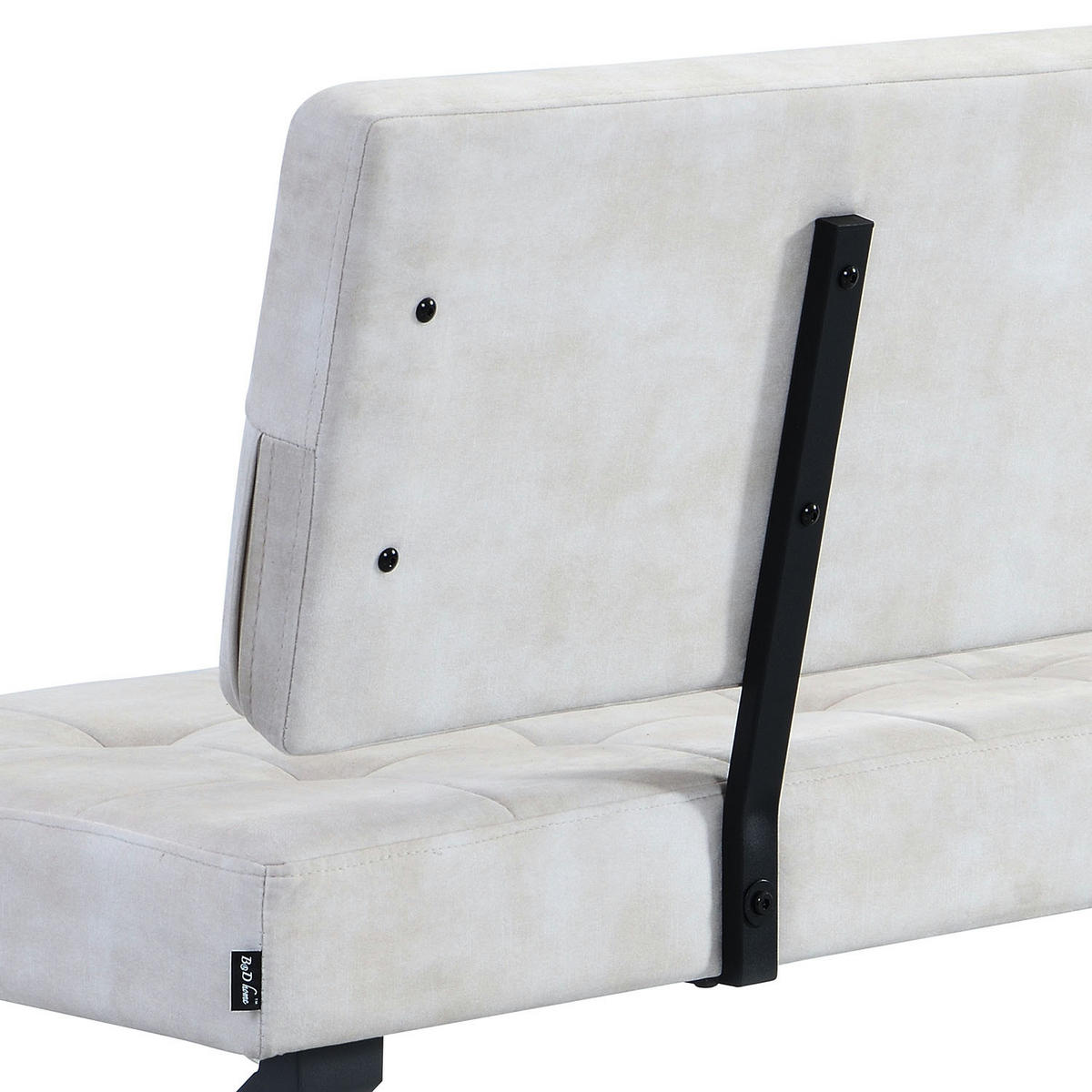 SITZBANK KAREN - Grau, Metall (160/48/56cm) - B&D Home