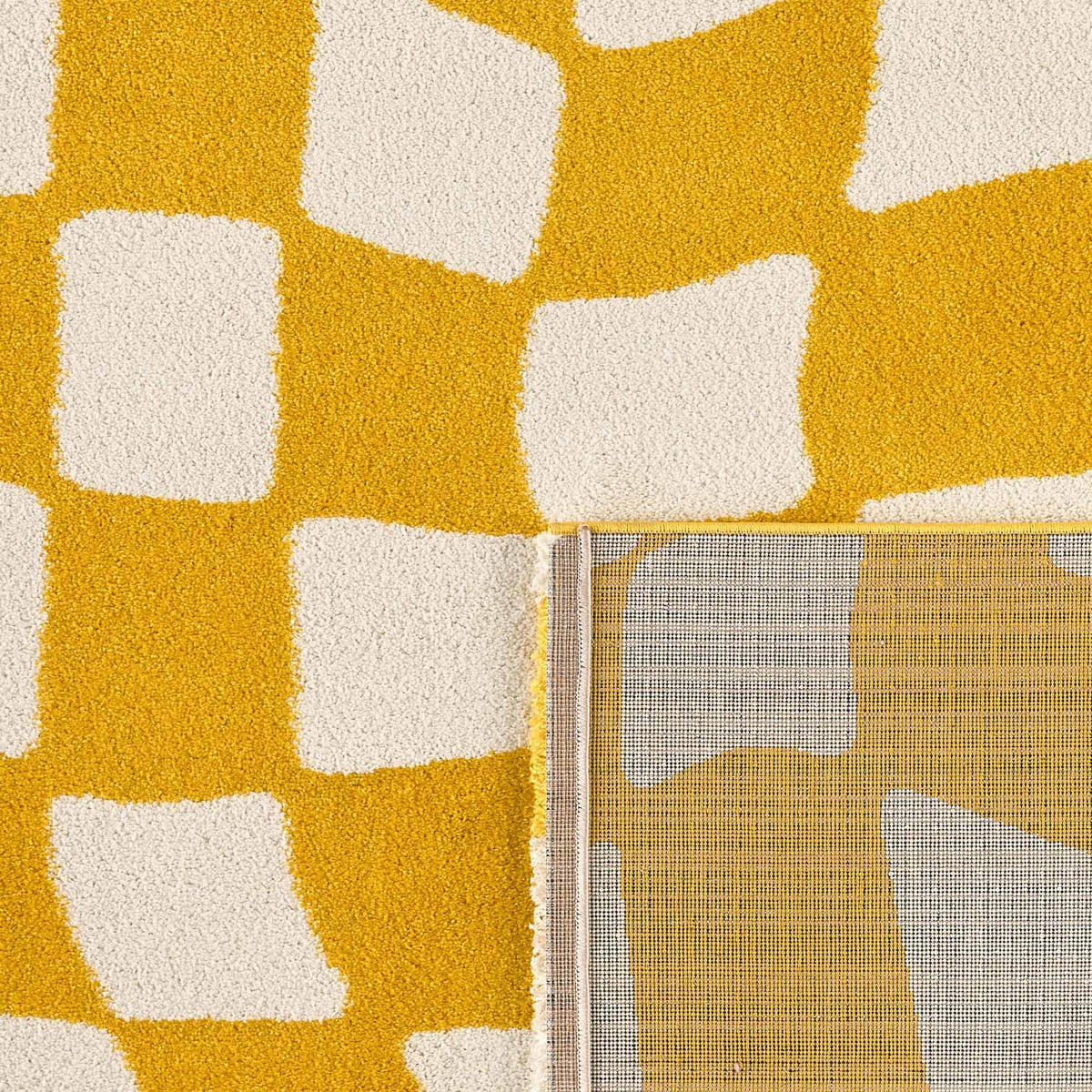 TEPPICH vintage karos gelb Groovy 80x140 cm - Gelb, Textil (80/140cm) - Nazar Rugs