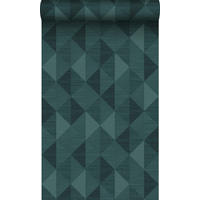 TAPETE 3D Grasmuster 50 x 900 cm - Blau, Papier (50/900cm) - Origin Wallcoverings