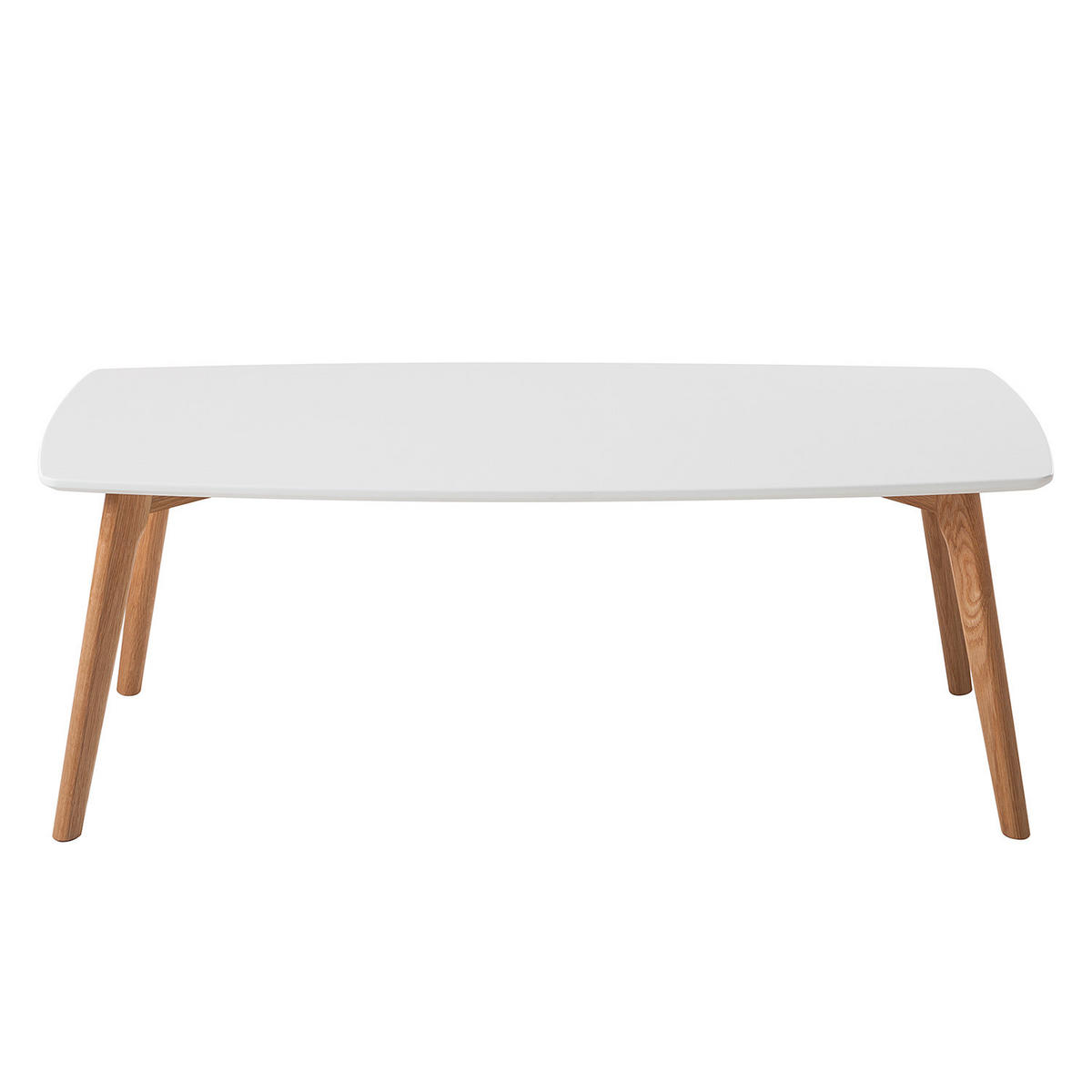 COUCHTISCH - Eiche teilmassiv - Weiß / Eiche - Eichefarben/Weiß, Holz/Holzwerkstoff (50/110/40cm) - home24