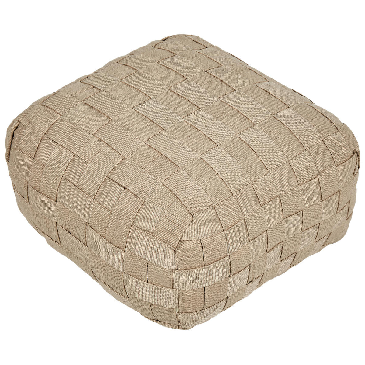 POUF Beige Bodla - Beige, Kunststoff (50/30/50cm) - Beliani