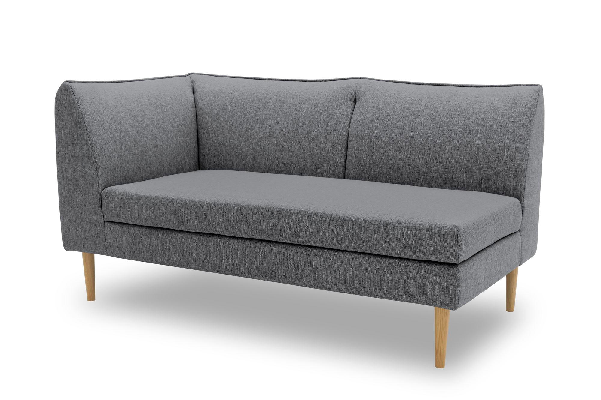 GARTENLOUNGE-SOFA 2-Sitzer Links Braelyn 159x82x82 Bezug in anthrazit - Anthrazit, Kunststoff (159/82/82cm) - 58aufmkessel