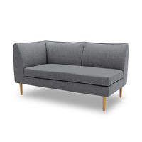 GARTENLOUNGE-SOFA 2-Sitzer Links Braelyn 159x82x82 Bezug in anthrazit - Anthrazit, Kunststoff (159/82/82cm) - 58aufmkessel