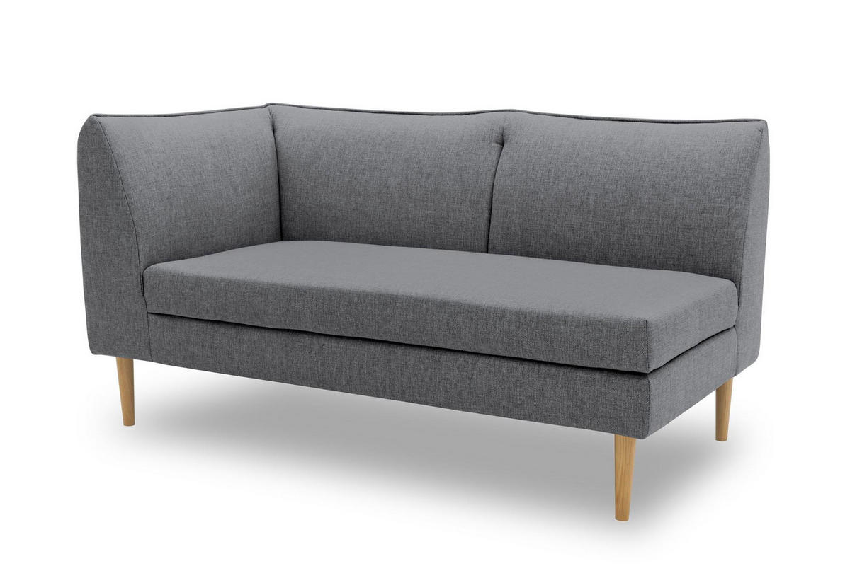 GARTENLOUNGE-SOFA 2-Sitzer Links Braelyn 159x82x82 Bezug in anthrazit - Anthrazit, Kunststoff (159/82/82cm) - 58aufmkessel