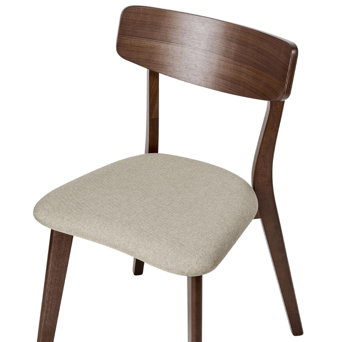 JÍDELNÍ ŽIDLE sada 2 ks Hnědá Hope - hnědá/béžová, dřevo (51/77/49cm) - Beliani