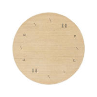 TEPPICH Runder Wolltepich Jamal Beige - Beige, Textil (200/1cm) - KUNSTLOFT