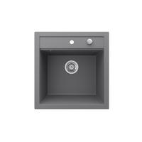 SPÜLBECKEN Tesa Grau 49 x 51 cm - Dunkelgrau, Keramik (49/20/51cm) - Bergstroem