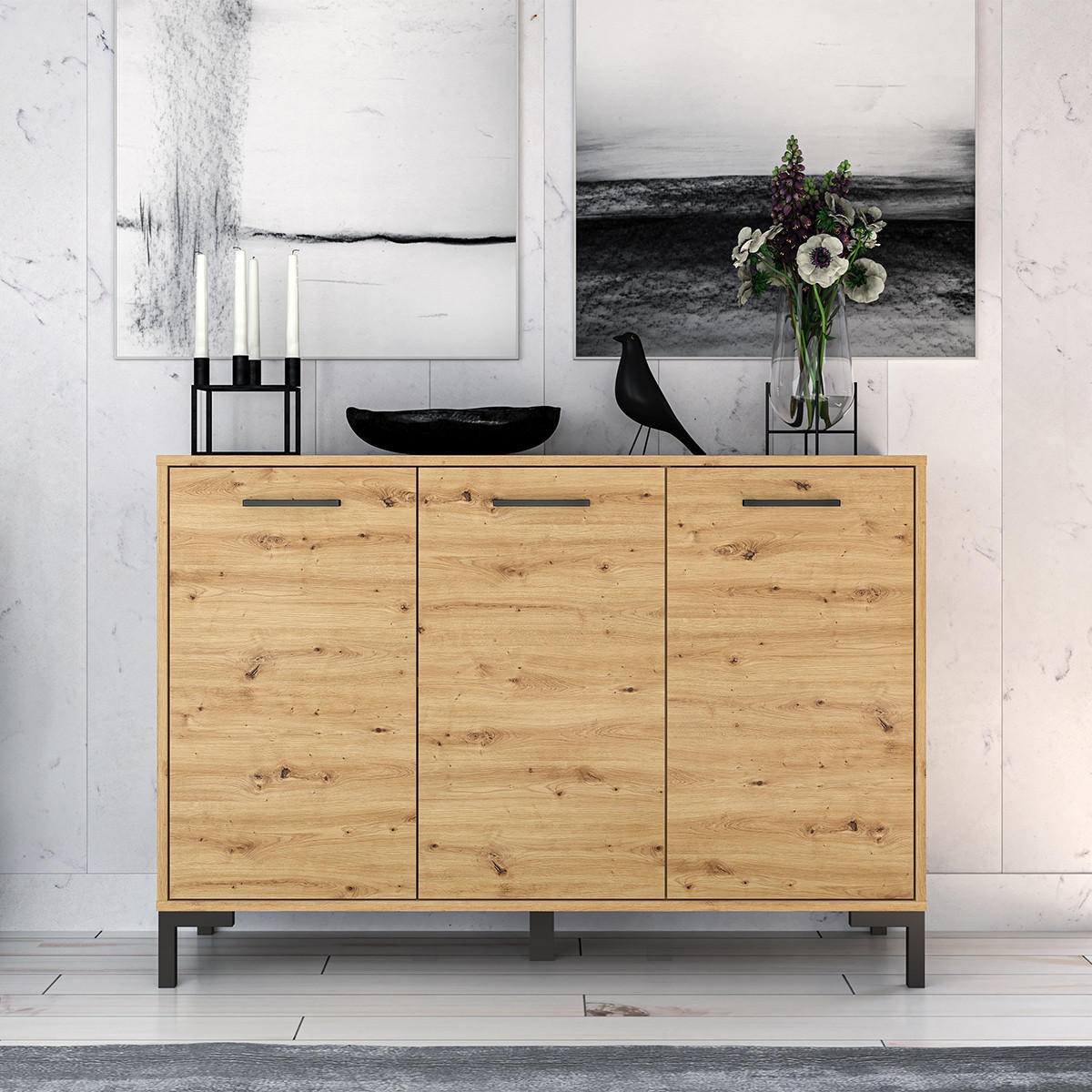 SIDEBOARD Liora Holz - Braun, Holzwerkstoff (120/83/40cm) - Petits-meubles