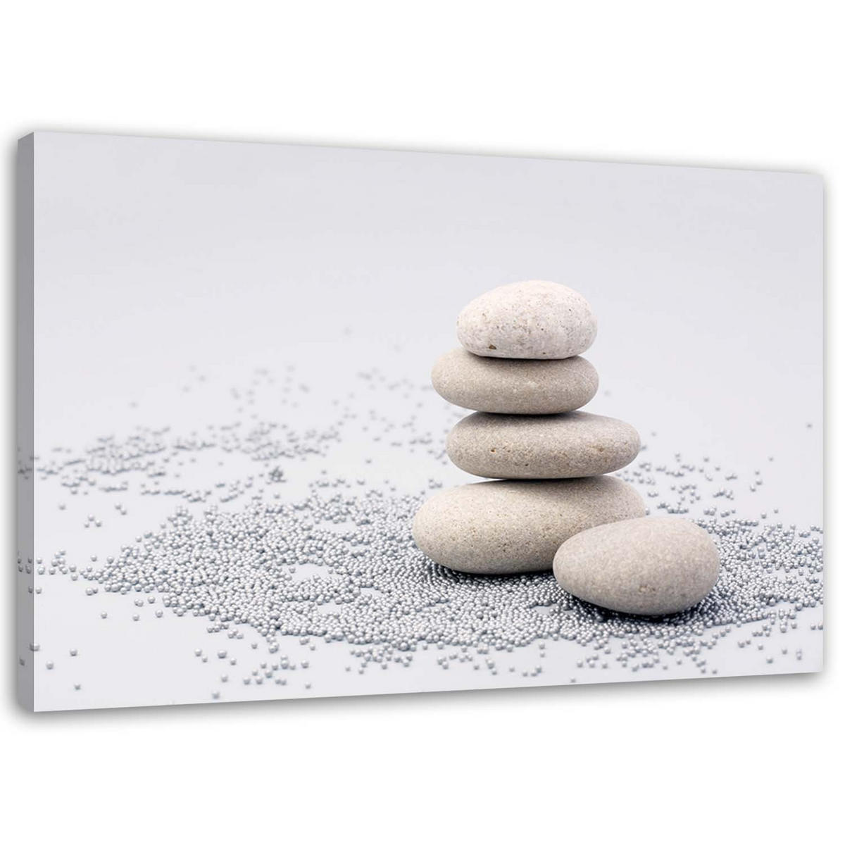 LEINWANDBILD Zen-Steine Spa 100x70cm - Grau, Textil (100/70cm) - Feeby