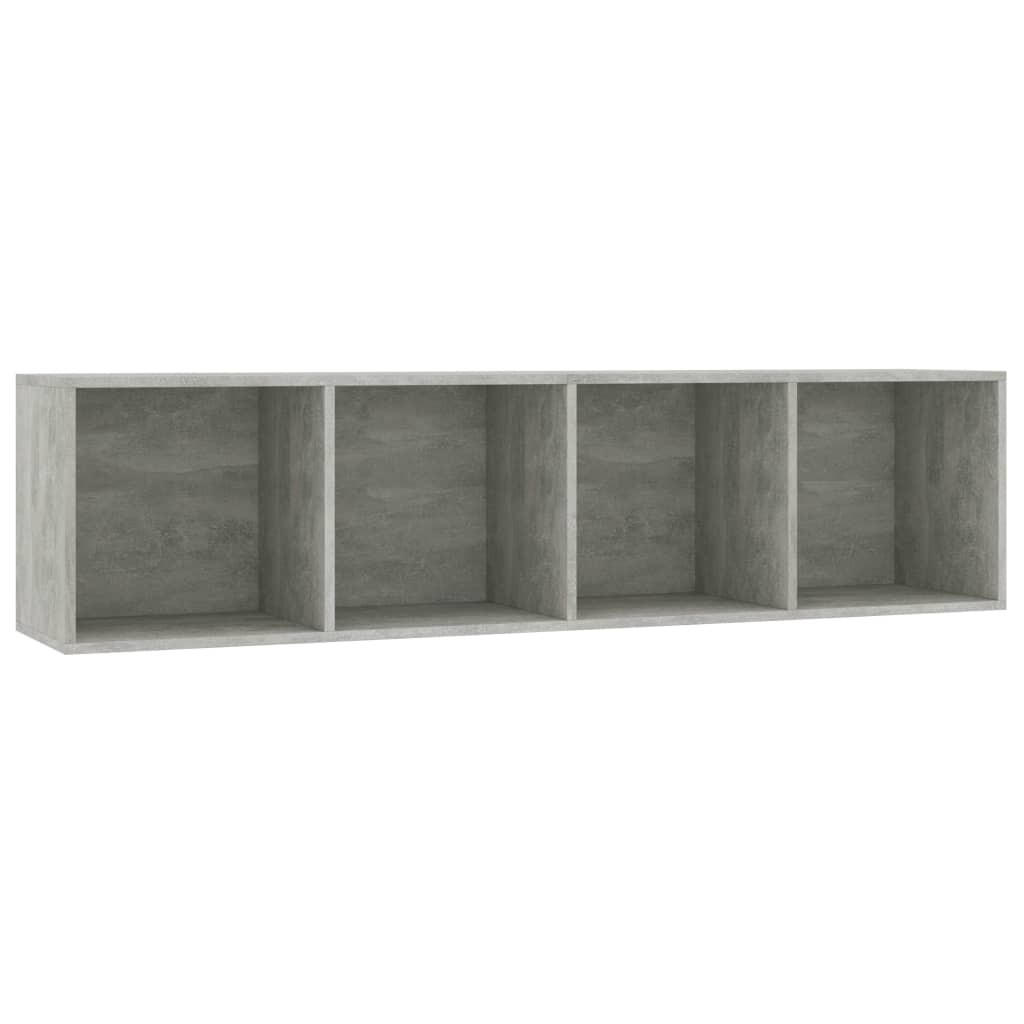 BÜCHERREGAL/TV-SCHRANK Betongrau 143/30/36 Cm - Grau, Holzwerkstoff (30/36/143cm) - vidaXL