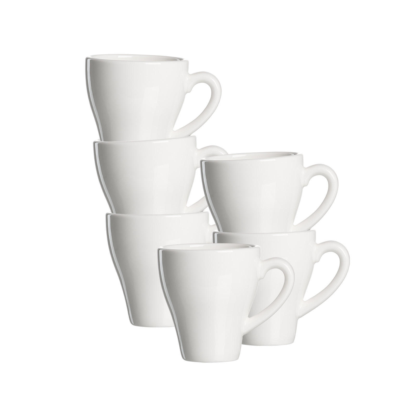 KAFFEEBECHER Bari weiß 300 ml 6er Set - Weiß, Keramik (0.3L) - Ritzenhoff Breker