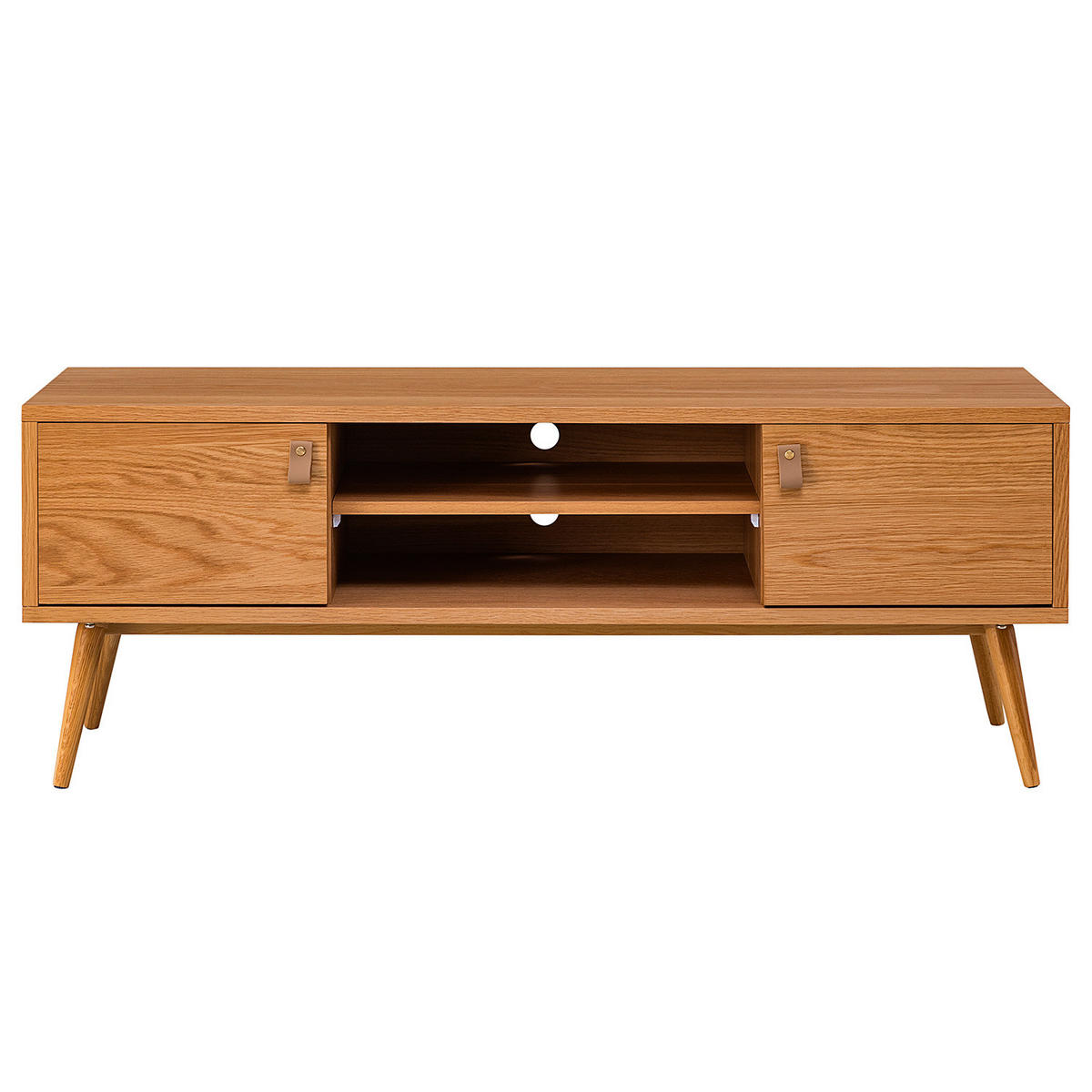 TV-LOWBOARD - Echtholzfurnier Eiche, 120 cm - Braun, Holzwerkstoff (120/45/40cm) - home24