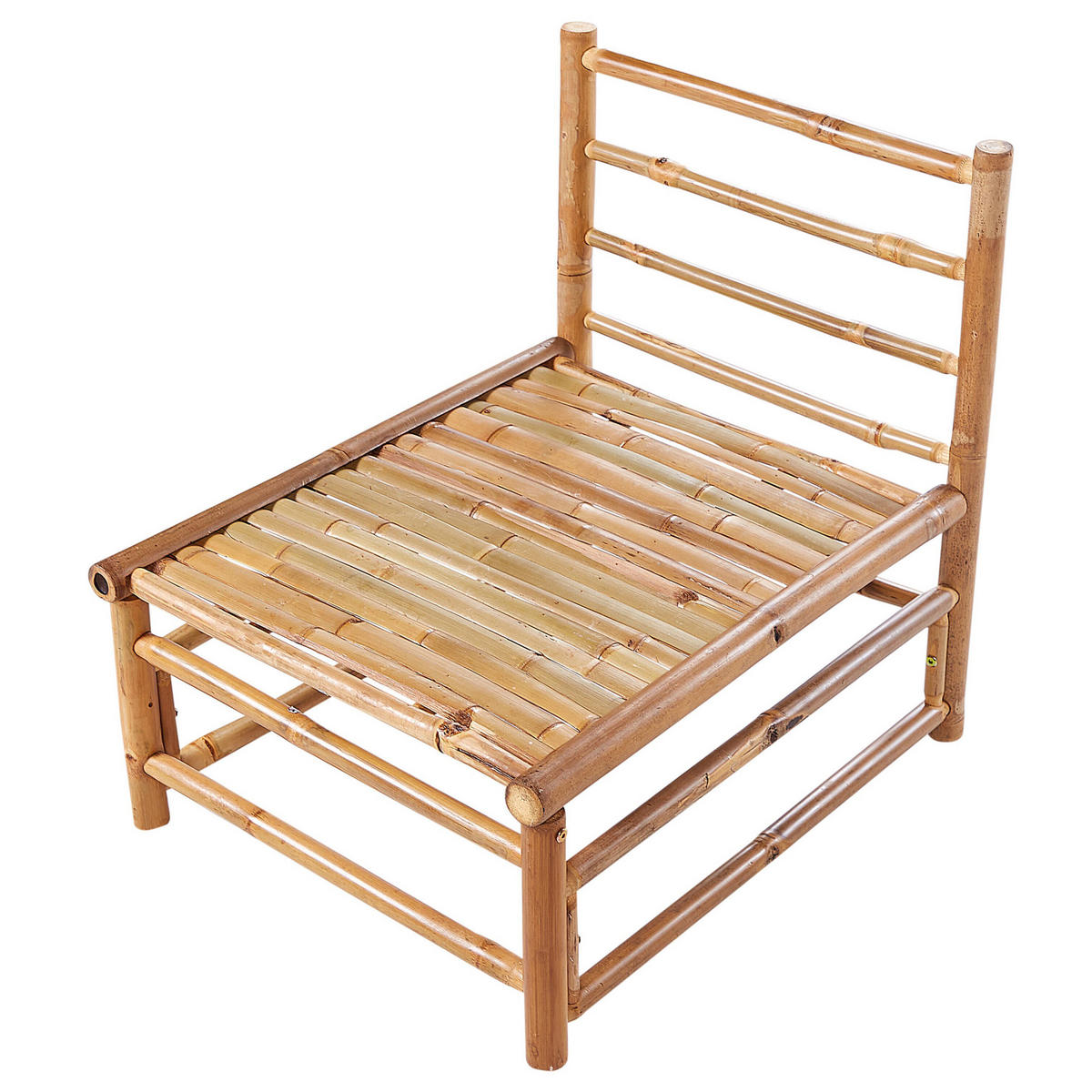 GARTENSTUHL Holz Cremeweiß Cerreto - Hellbraun/Weiß, Holz (55/80/67cm) - Beliani