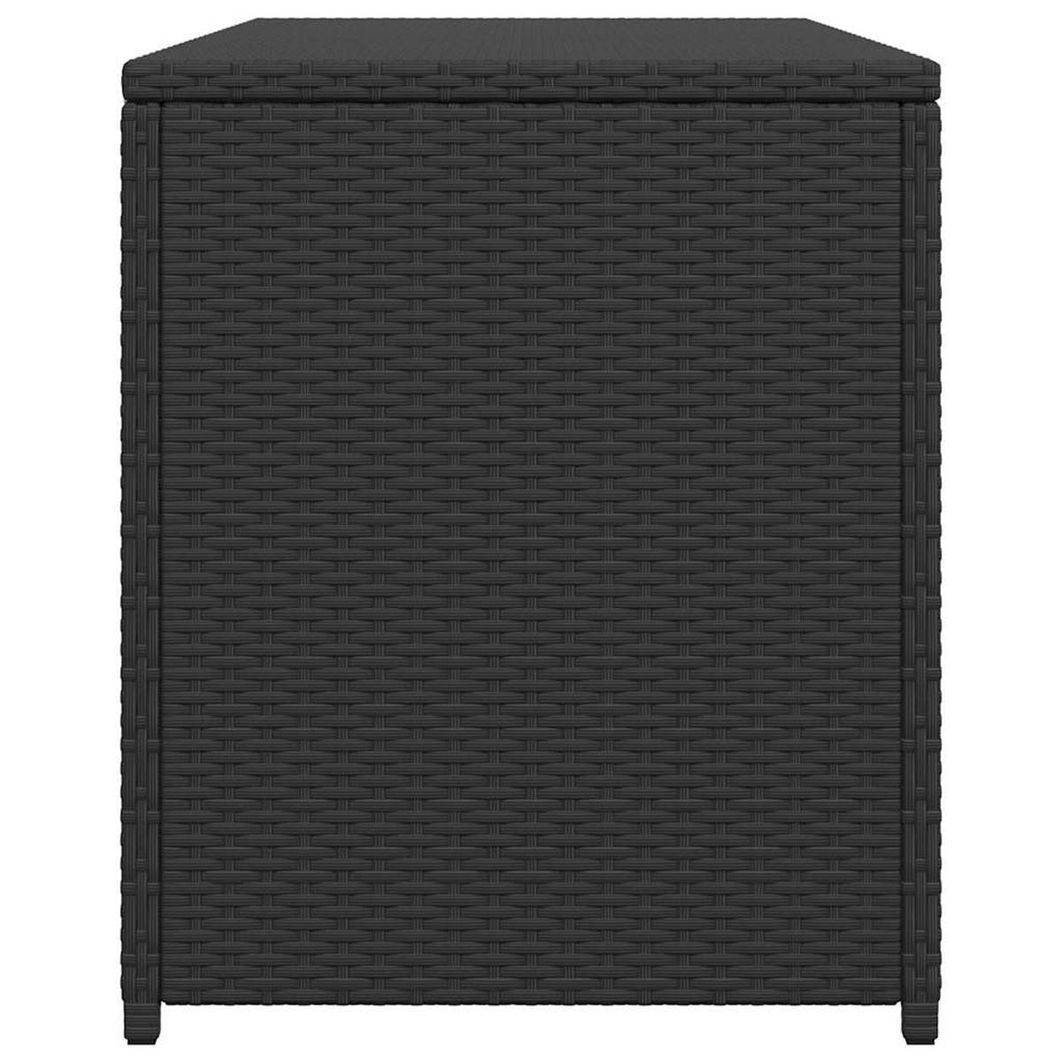 GARTEN-AUFLAGENBOX Schwarz 120/50/60 Cm Poly Rattan - Schwarz, Kunststoff (50/60/120cm) - vidaXL