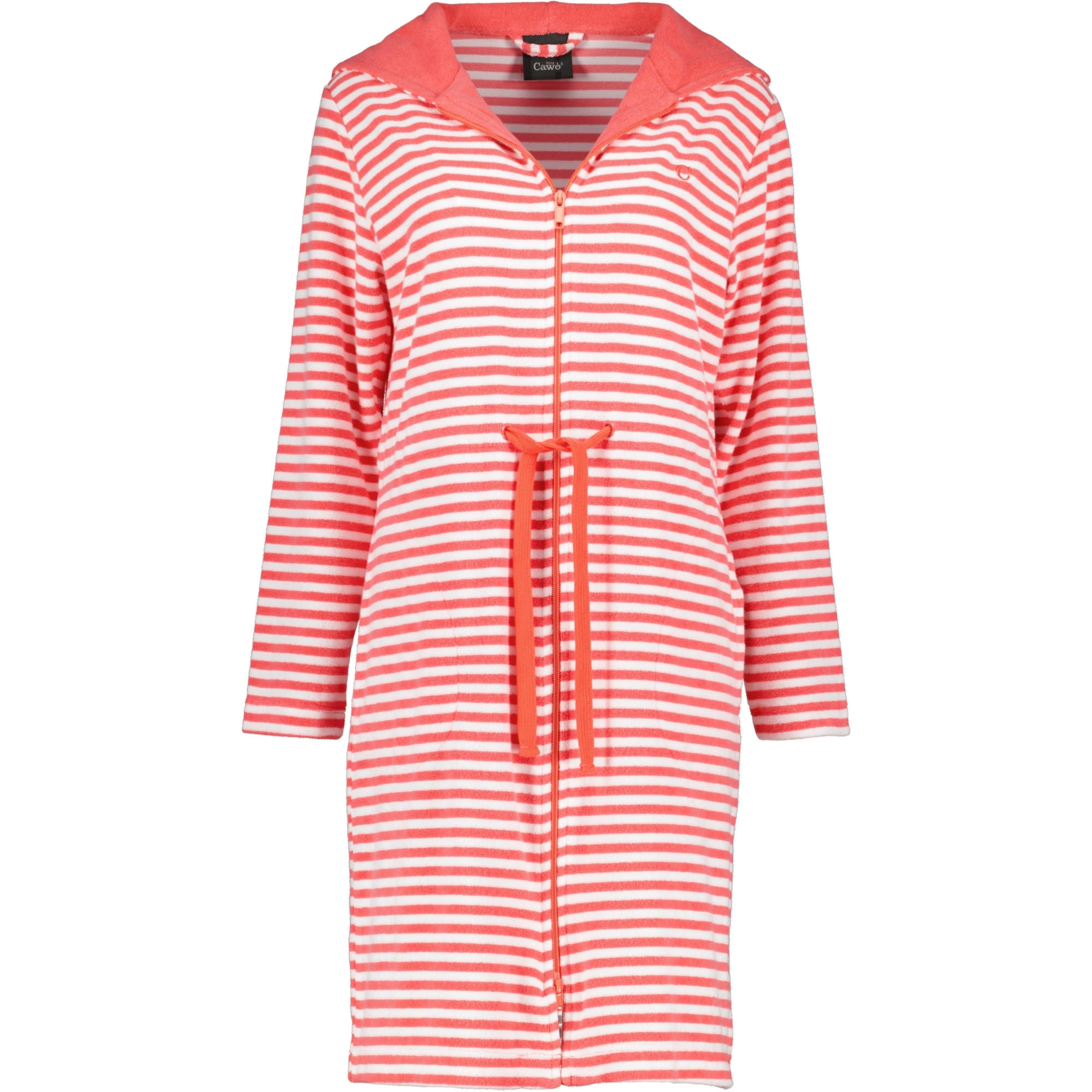 BADEMANTEL DAMEN KURZMANTEL MIT KAPUZE CAMPUS 834 WATERMELON - 26 - Rot, Textil (XLnull) - Cawoe