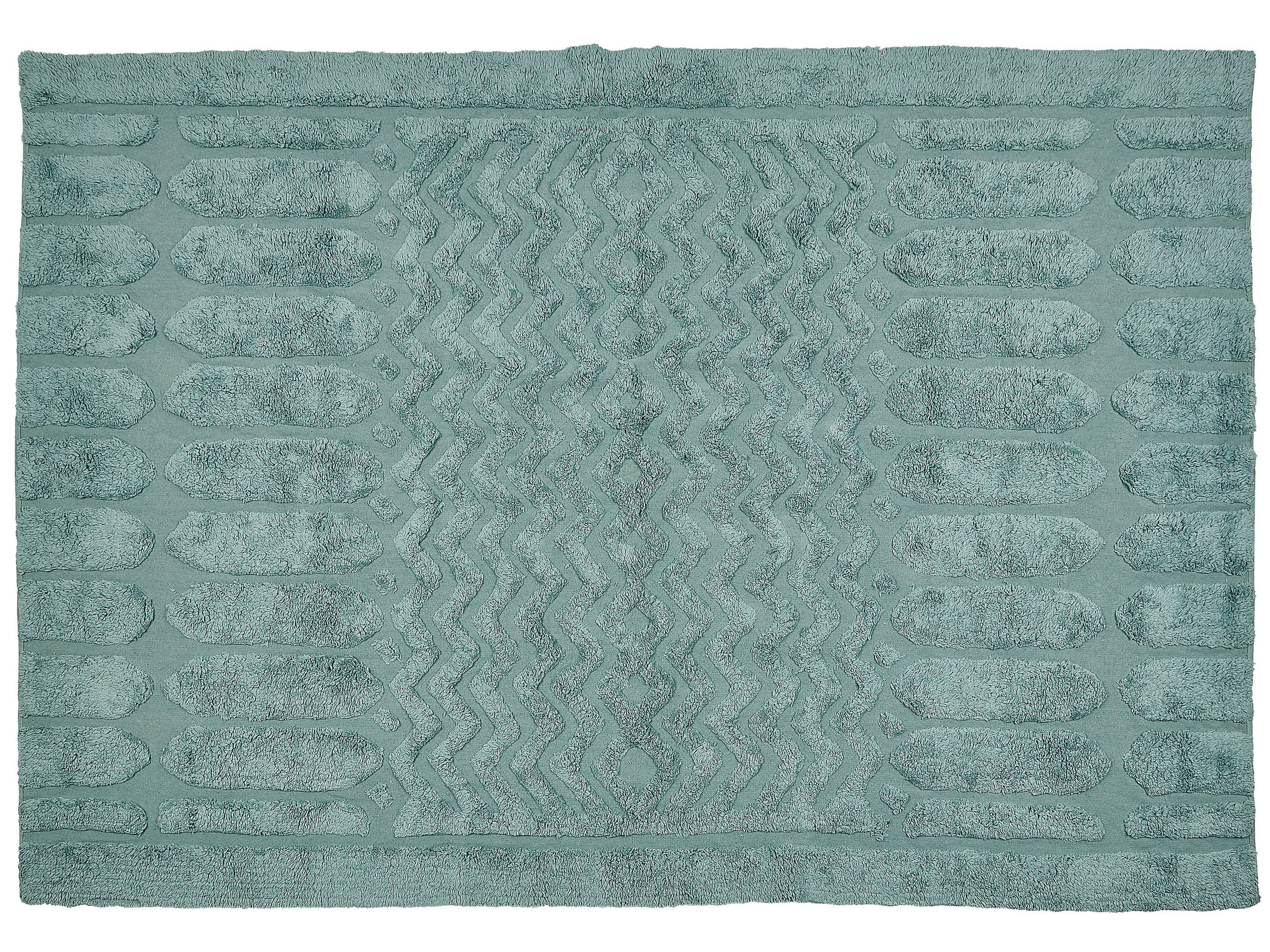 KURZFLOR-TEPPICH Sirnak 230/160 cm - Grün, Textil (160/230cm) - Beliani