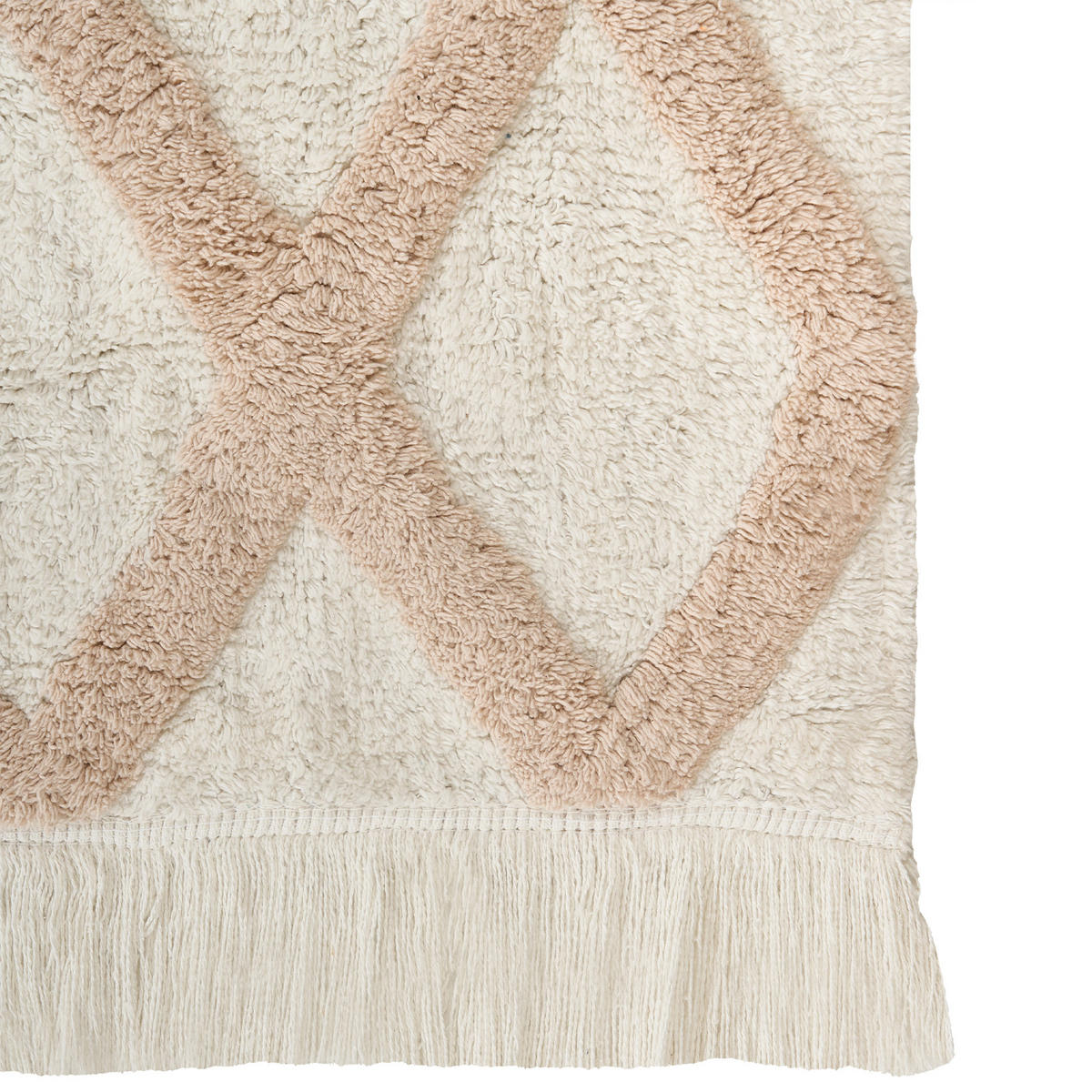 DĚTSKÝ KOBEREC Světle béžový 60/90 cm Bavlna Punsari - béžová, textil (60/90cm) - Beliani