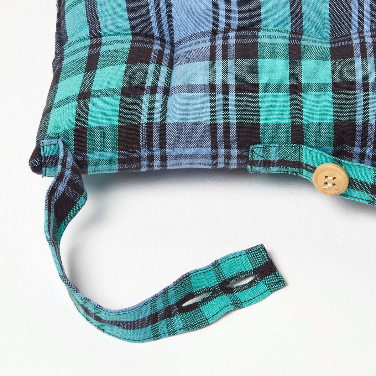 STUHLKISSEN Blackwatch Schottenkaro 40/40/5 cm - Blau, Textil (40/40/5cm) - Homescapes