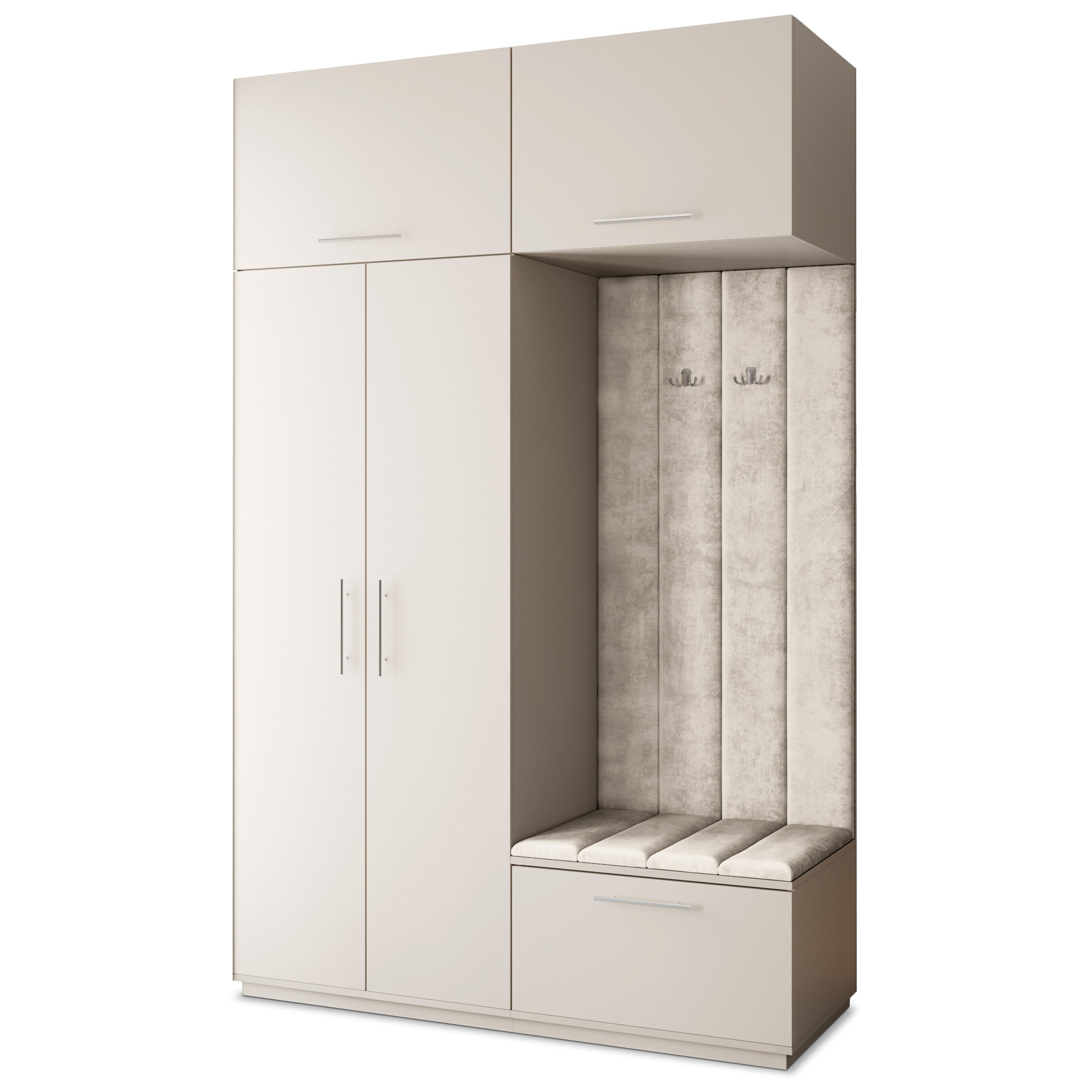 Masseno Garderobenschrank Kaschmir, Beige 150x240x60 cm