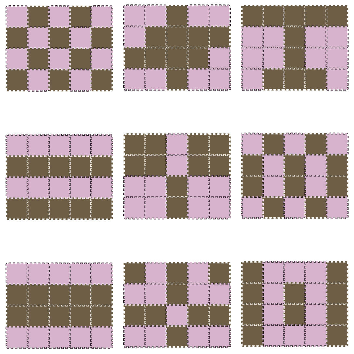 SPIELMATTE ab Null - 180/90/1 cm Puzzlematte Pink - Multicolor, Kunststoff (30/30cm) - Littletom