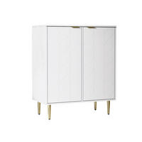 SIDEBOARD weiß mit goldenen Beinen, 75x40x90 cm - Weiß, Holzwerkstoff/Metall (75/90/40cm) - Urban Meuble