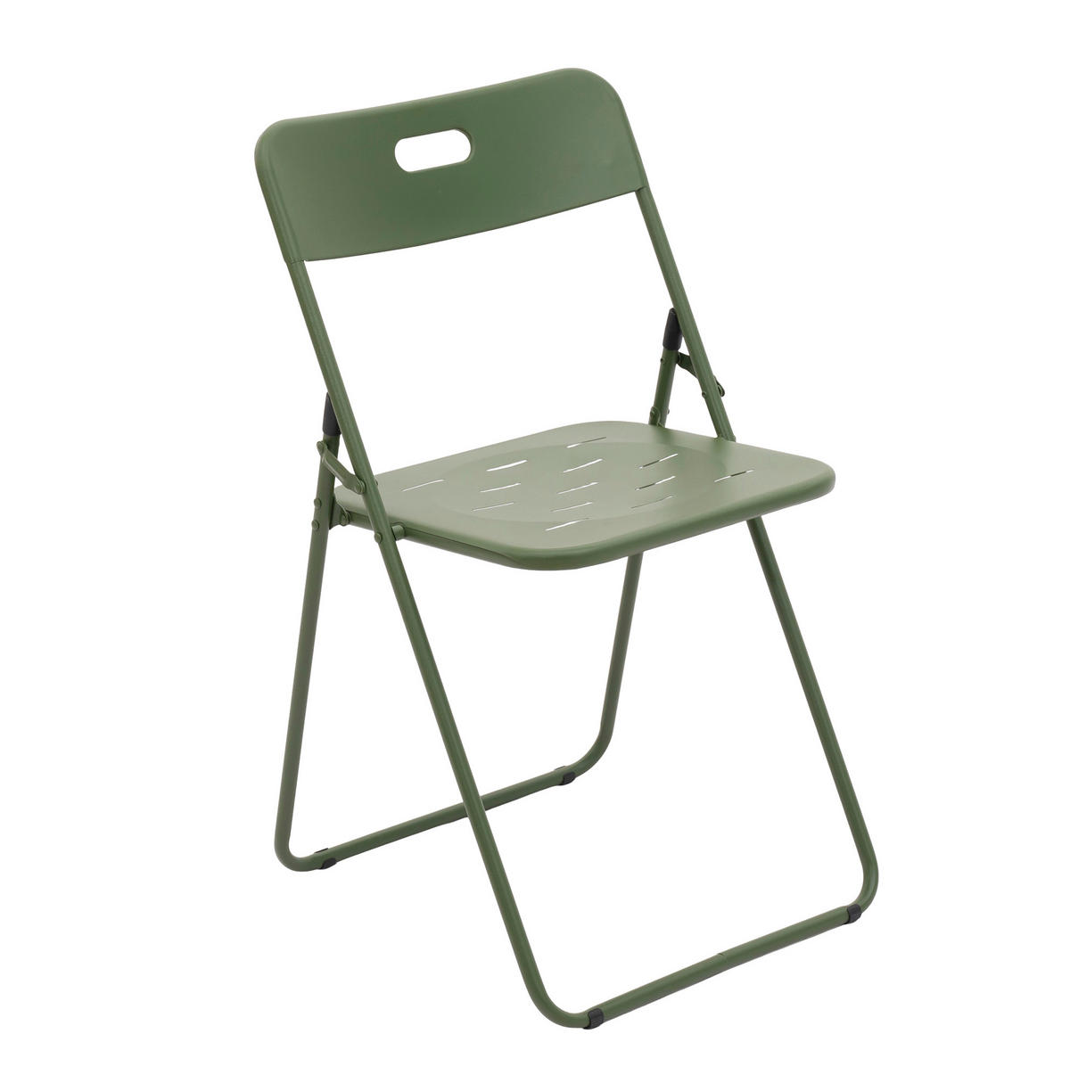 BISTRO-SET 60/60/73 cm mit 2 Klappstühlen, aus Stahl mit E-Coating, platzsparend und pflegeleicht, Grün - Grün, Metall - Redom