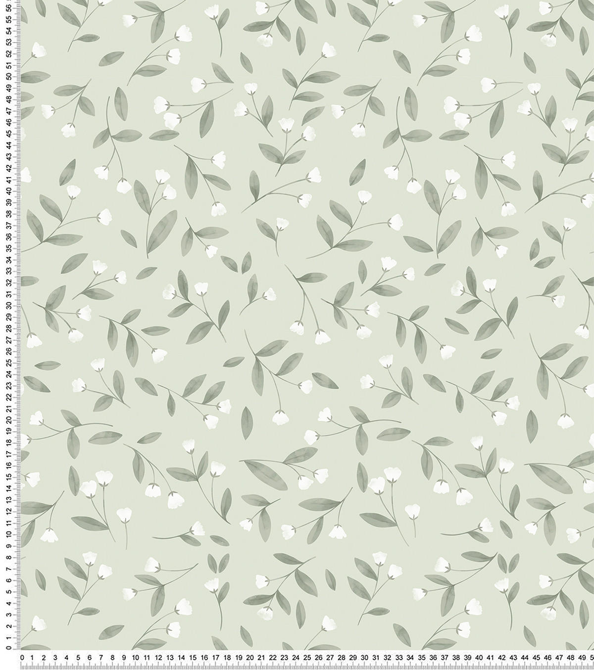 VLIESTAPETE Eden Blumen 50 cm x 10 m grüner Hintergrund - Salbeigrün/Hellgrün, Papier (50/1000cm) - Lilipinso